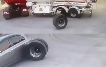 Ban Mobil Tangki Pertamina Lepas di SPBU Menggelinding Hantam Kendaraan Lain