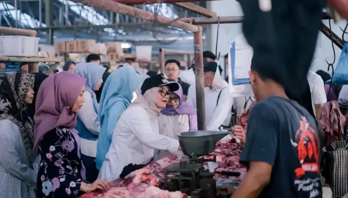 Sidak Pasar Jelang Lebaran, Harga Daging Sapi di Lampung Timur Tembus Rp150 Ribu/Kg