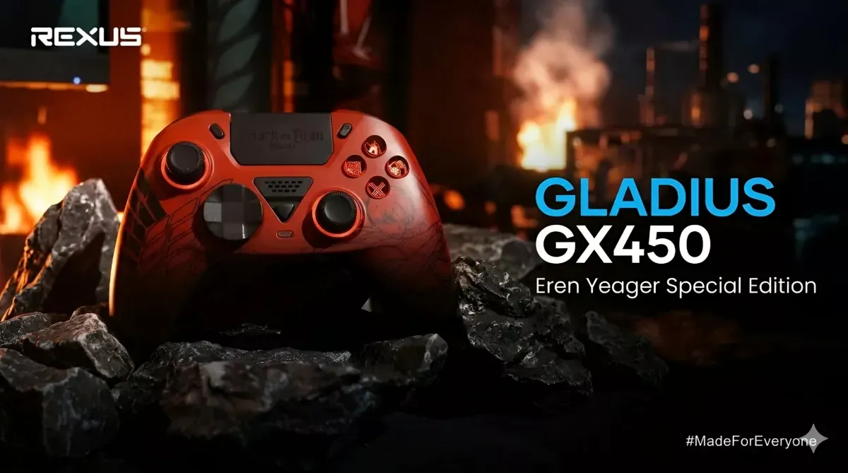 Gamepad Rexus Gladius GX450 Versi Eren Yeager Siap Menjadi Incaran Penggemar Attack on Titan