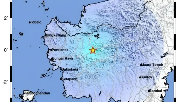 Gempa M5,0 Guncang Sintang Dini Hari, BMKG Pastikan Tidak Berpotensi Tsunami