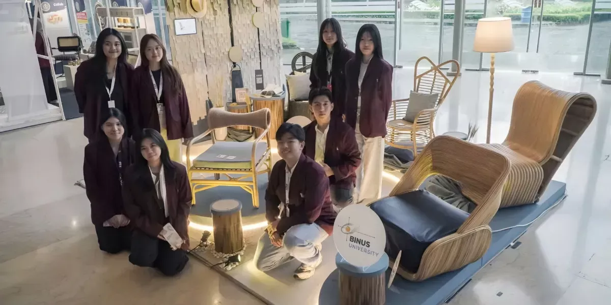 Karya Mahasiswa BINUS @Bandung Tampil di Indonesia International Furniture Expo 2026
