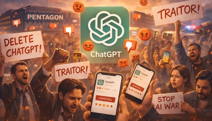 Eksodus Pengguna ChatGPT: Uninstall Meroket 295% Akibat Kerja Sama Militer