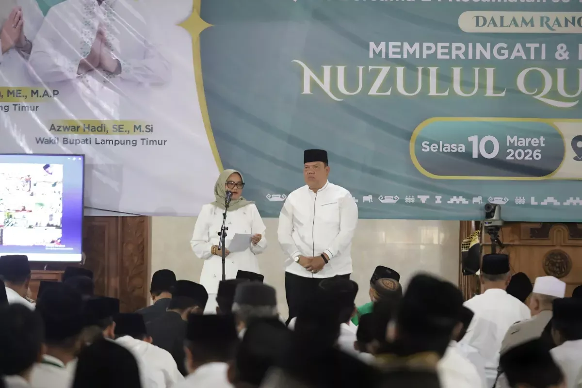 Lampung Timur Mengaji Sukses Khatamkan Al-Quran 100 Kali, Bupati Ella Puji Kekompakan Warga