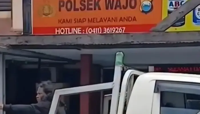 Viral! Pria Ngamuk di Polsek Wajo Makassar, Polisi Diancam Pakai Obeng