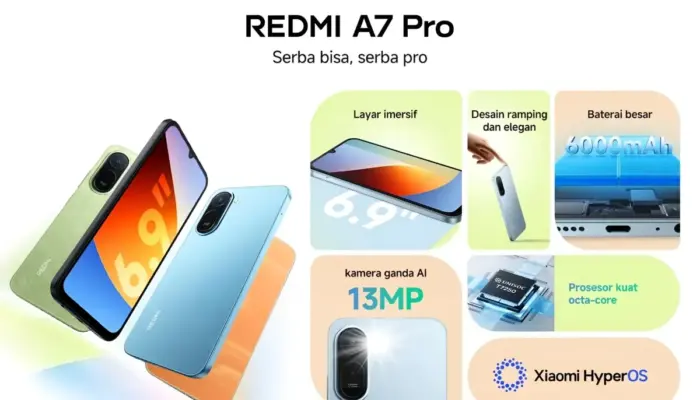 Xiaomi Indonesia Rilis REDMI A7 Pro, HP 1 Jutaan dengan Layar 120Hz dan Baterai 6.000mAh