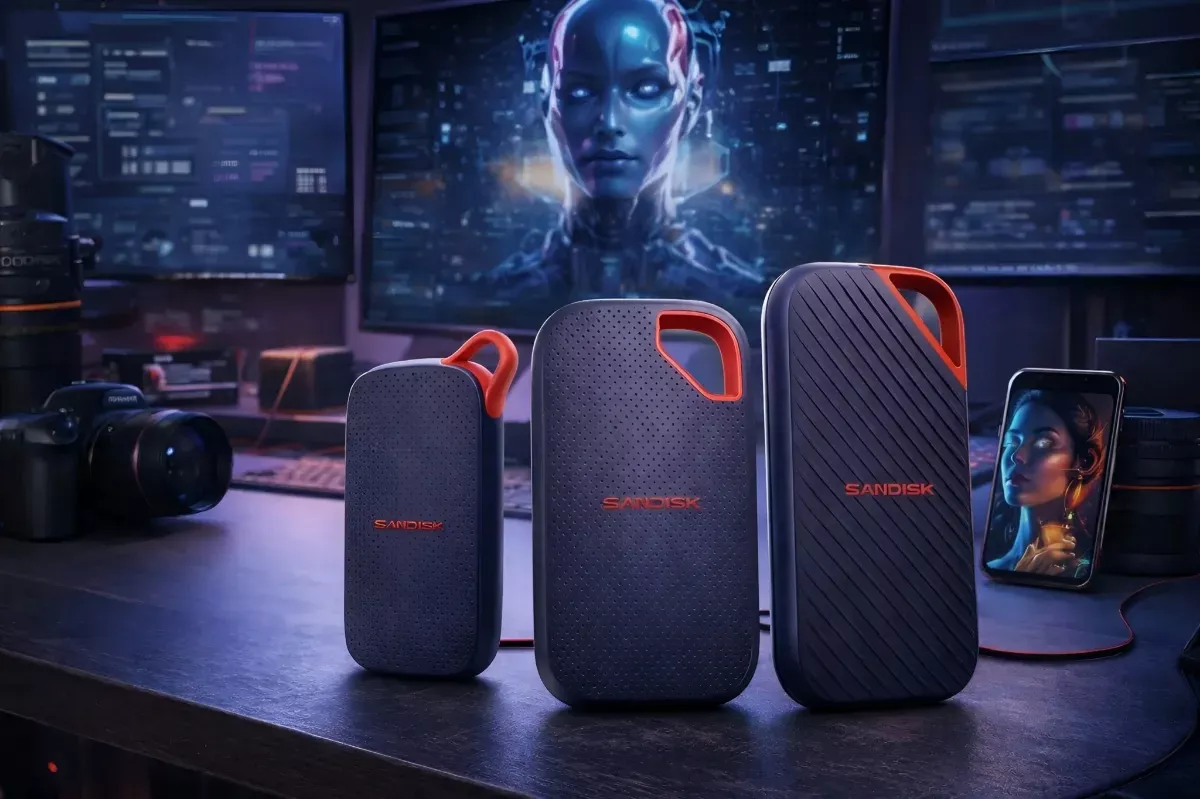 SSD Portable SanDisk Terbaru, Wajib Dimiliki Kreator untuk Proses AI Optimal