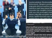Karyawan SPPG Purbalingga Dipecat Usai Story WA Viral, Akui Kesalahan dan Minta Maaf 10 Story WA Viral, Karyawan SPPG Purbalingga Akhirnya Minta Maaf dan Kehilangan Pekerjaan