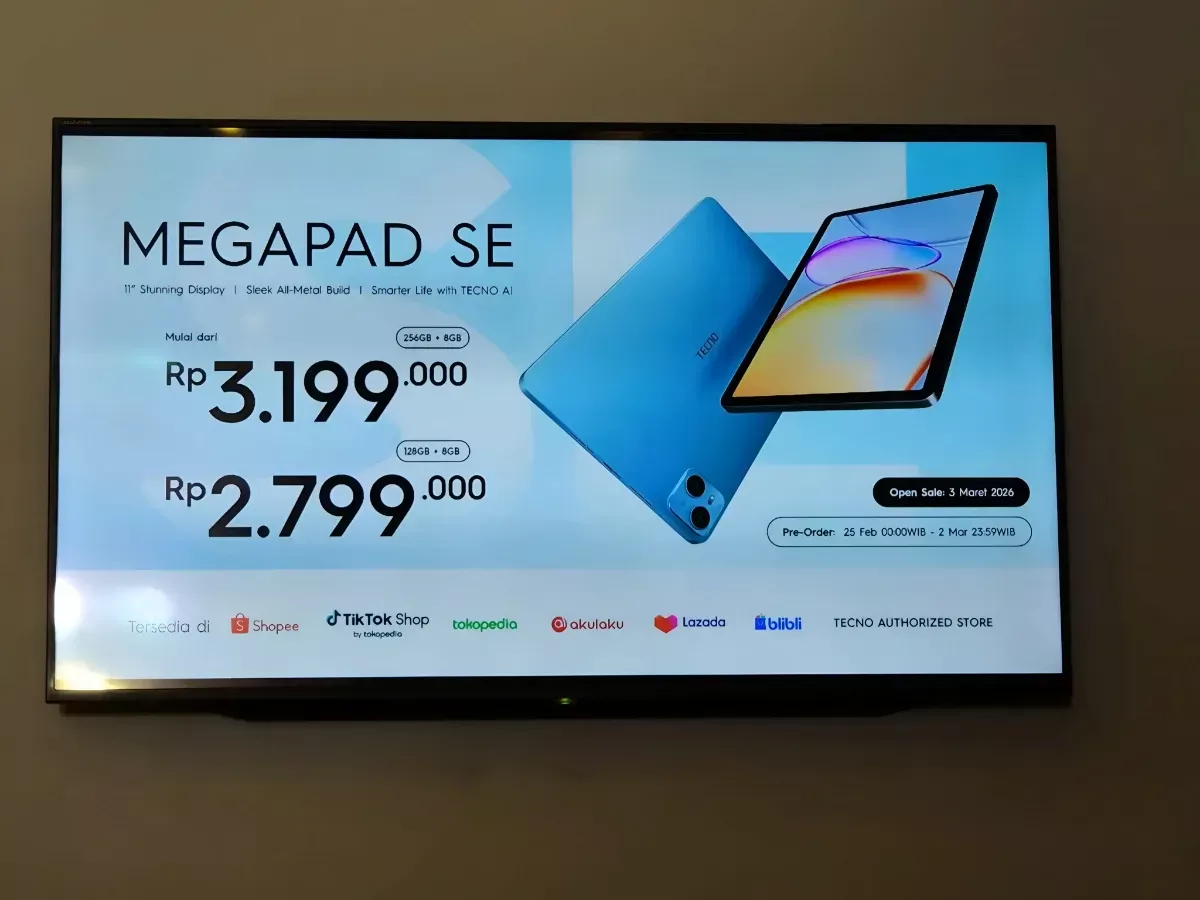 Tablet TECNO Megapad SE Hadir dengan Peningkatan RAM 8GB