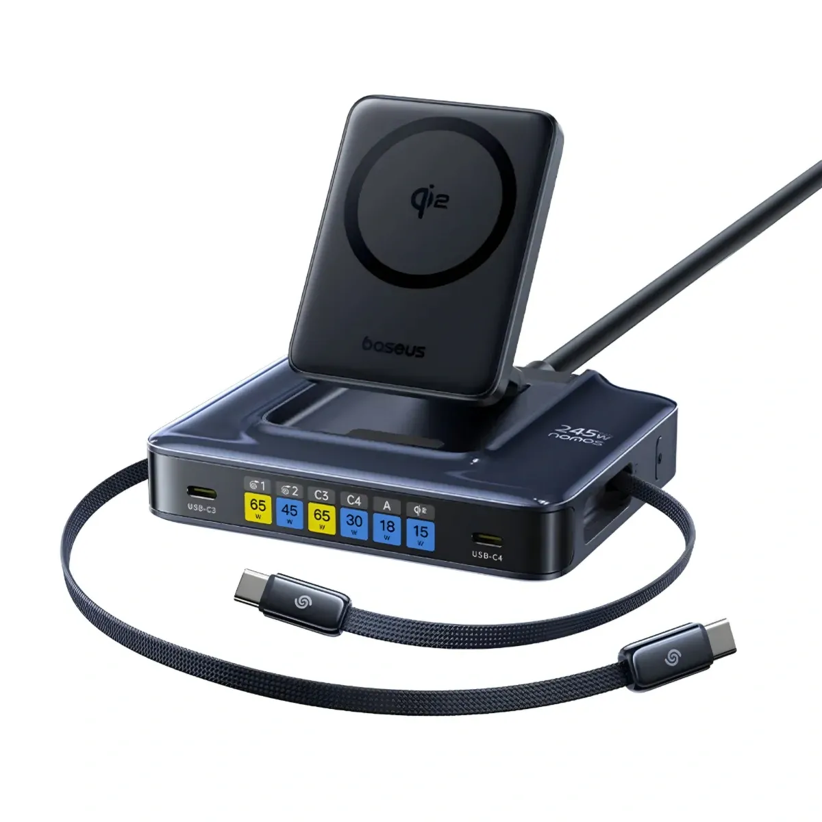 Teknologi Canggih Baseus Nomos 245W: Layar Digital + Qi2 untuk Semua Gadget