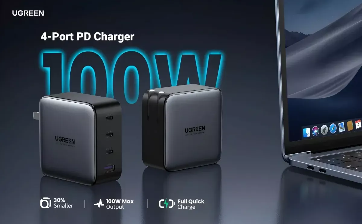 UGREEN Hadirkan Charger GaN 100W, Satu Alat Bisa Charge Laptop dan HP Sekaligus