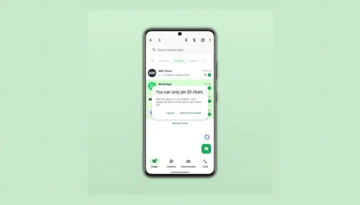 WhatsApp Siapkan Fitur Pin Hingga 20 Chat untuk Pengguna Premium