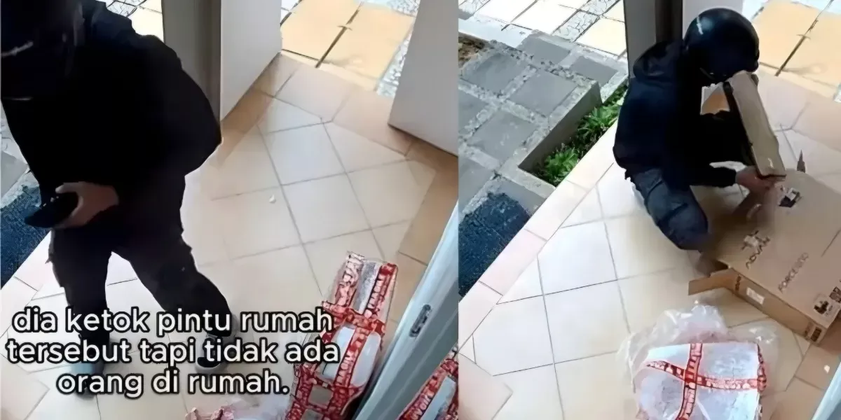 Viral CCTV Paket Komputer Hilang Diduga Diambil Kurir Netizen Geram