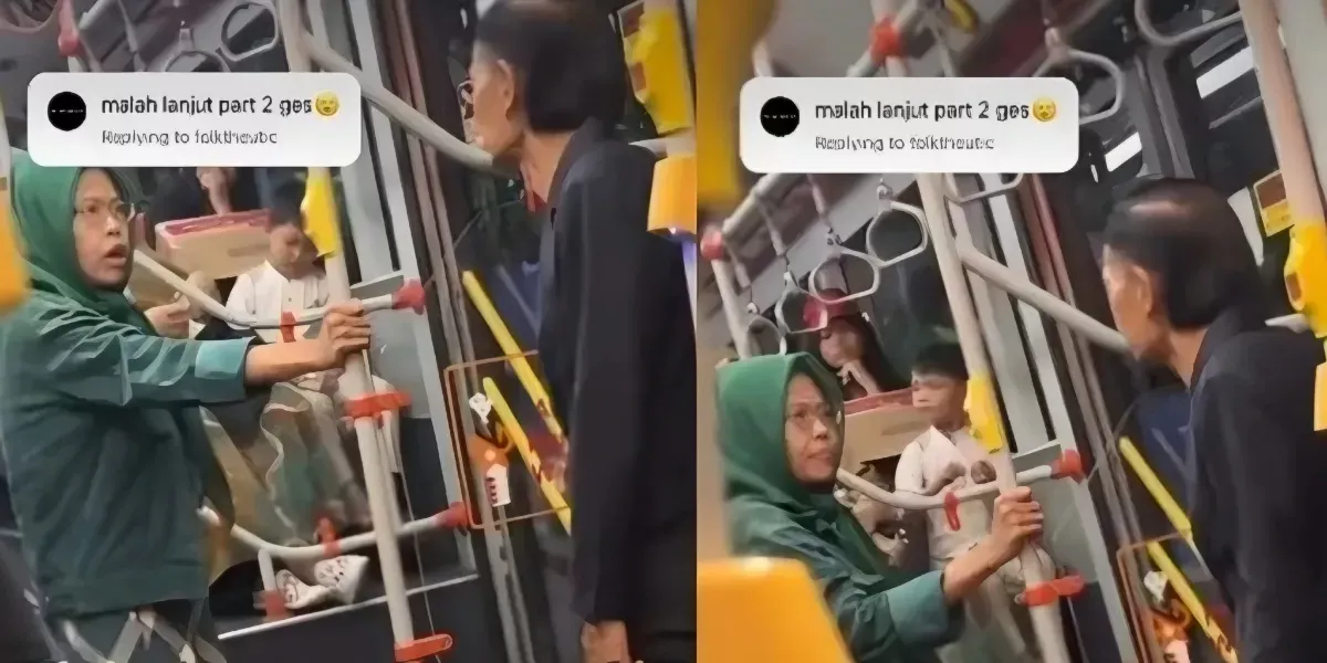 Viral Kembali Emak Emak Ngamuk di TransJakarta Diduga Orang yang Sama dengan Insiden Eskalator
