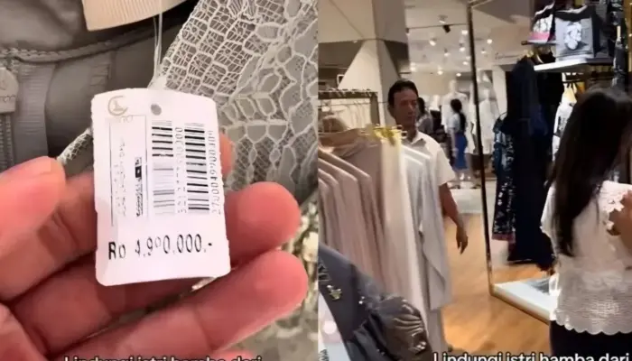 Viral! Suami ‘Mendadak Doa’ Saat Lihat Harga Baju Rp4,9 Juta di PIM 2, Netizen Ikut Ngakak