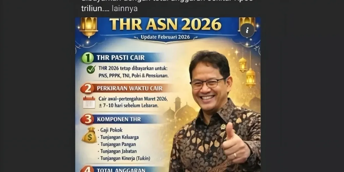 Waspada Link Pendaftaran THR ASN 2026 Beredar Ternyata Hoaks