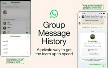 WhatsApp Resmi Rilis Fitur Baru: Berbagi Riwayat Pesan Grup Hingga 100 Chat Terakhir 4 WhatsApp Hadirkan Fitur Baru, Riwayat Grup Kini Bisa Dibagikan Hingga 100 Pesan
