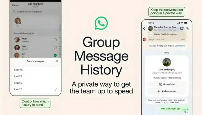 WhatsApp Resmi Rilis Fitur Baru: Berbagi Riwayat Pesan Grup Hingga 100 Chat Terakhir