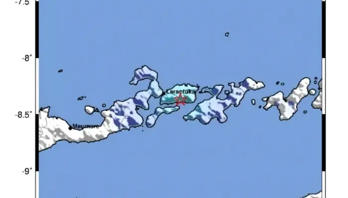 Gempa M3,8 Guncang Larantuka Flores Timur, Getaran Sempat Dirasakan Warga