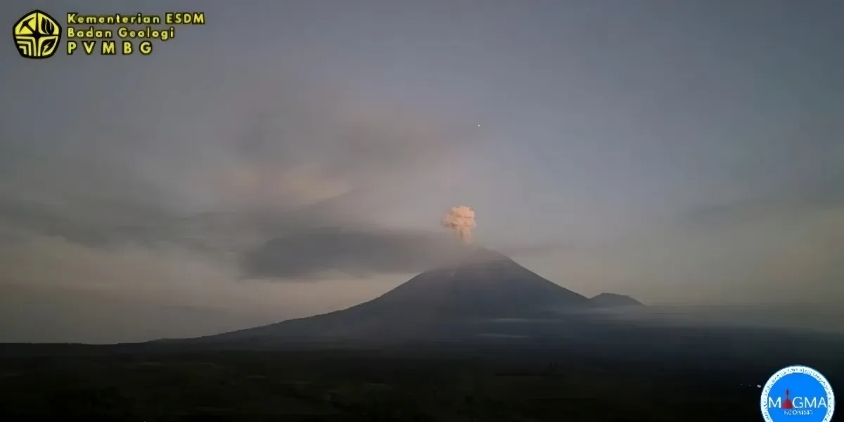 Gunung Semeru Meletus, Kolom Abu 700 Meter dan Zona Bahaya Diperbarui