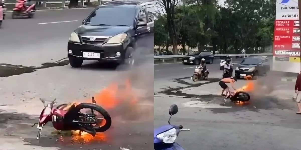 Heboh! Insiden Motor Terbakar di SPBU Tegalsari Semarang, APAR Disebut Tak Dipinjamkan