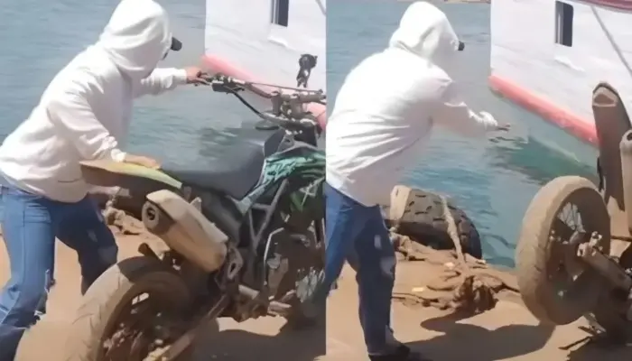 Heboh di Halmahera Selatan! Motor Trail Dilempar ke Laut Diduga Dipicu Perselingkuhan