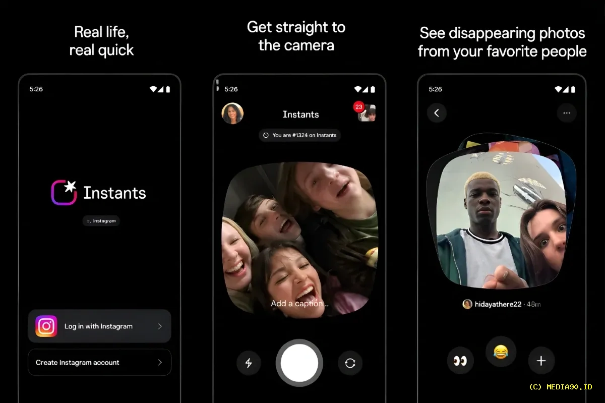 Instants Instagram Diluncurkan, Foto Tanpa Edit yang Hanya Bisa Dilihat Sekali