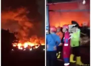 Kebakaran Hebat Landa Pabrik PT SASINDO di Tegal Gudang Produksi Ludes Terbakar