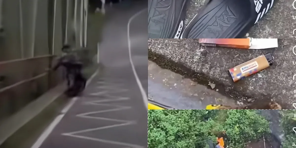 Kejadian Nahas! Warga Trowulan Ditemukan Tewas di Bawah Jembatan Cangar, Dashcam Menyimpan Bukti