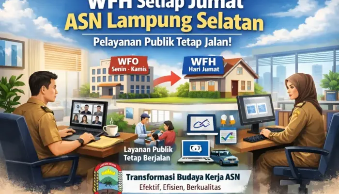 Pemkab Lampung Selatan Terapkan WFH Tiap Jumat, Pelayanan Publik Dipastikan Tetap Optimal
