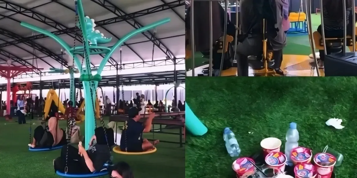 Playground Diserbu Orang Tua, Anak-anak Tak Berani Main, Netizen Geram