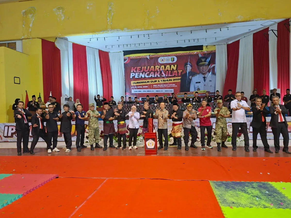 Ribuan Pesilat Ramaikan Kejuaraan Pencak Silat Gubernur Cup I 2026 di PKOR, Perebutkan Piala Gubernur Lampung