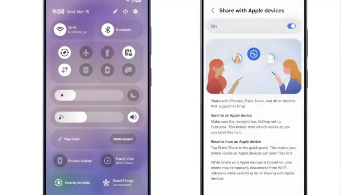 Samsung Galaxy S26 Series Kini Bisa Kirim File ke Apple AirDrop!