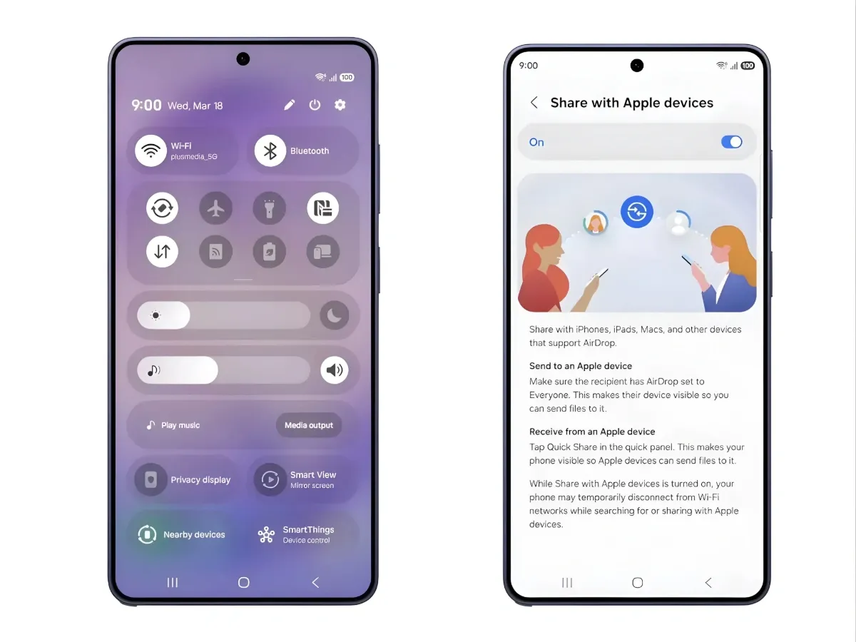 Samsung Galaxy S26 Series Bisa Terhubung dengan AirDrop untuk Transfer File