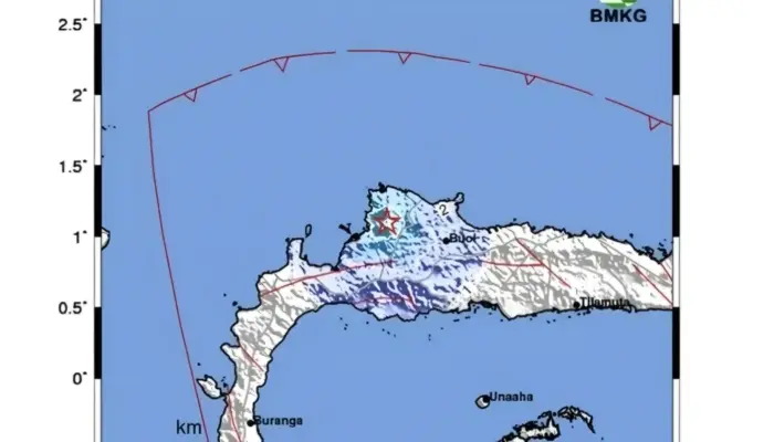 Gempa M4,3 Guncang Toli-Toli, Getaran Terasa hingga Skala III MMI