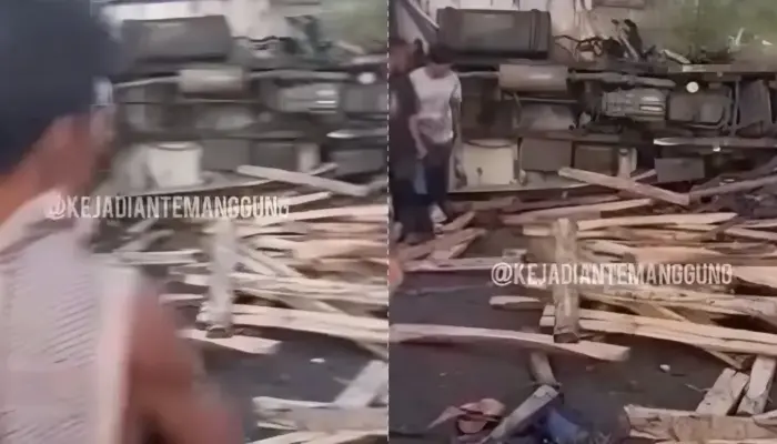 Truk Kayu Sengon Oleng di Wonosobo, Tabrak 4 Kendaraan dan Tewaskan 2 Orang