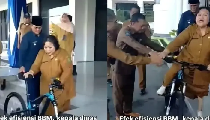 Viral! Kadis Pertanian Sumbawa Belajar Sepeda di Kantor Bupati, Ternyata Ini Alasannya