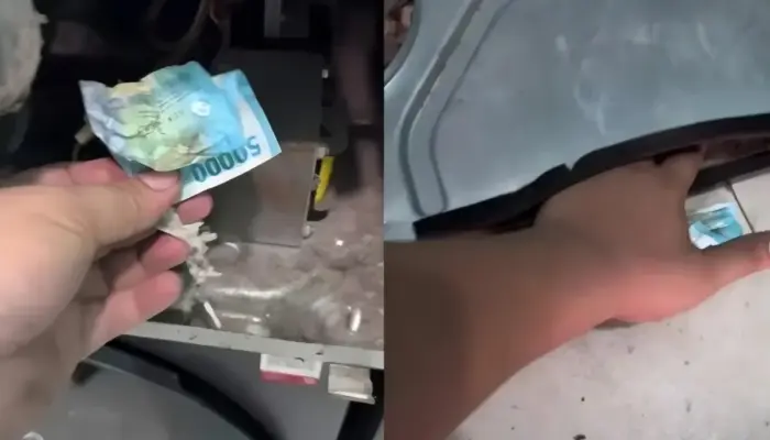 Viral di Threads! Uang Rp50 Ribu Ditemukan di Mesin Dryer Laundry, Netizen Ikutan Penasaran