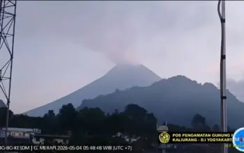 Aktivitas Gunung Merapi Hari Ini Meningkat, Guguran Lava Mengalir hingga 2 Km ke Barat Daya