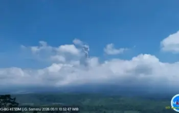 Erupsi Terkini Gunung Semeru, Abu Meninggi Hingga 1,2 Km, Warga Diingatkan Tingkatkan Kewaspadaan