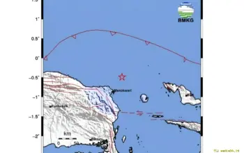 Gempa M45 Guncang Manokwari Subuh Hari Getaran Terasa Hingga Skala III MMI