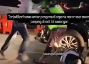 Kemacetan Panjang Picu Keributan di Exit Tol Sawangan Pengendara Motor Berkelahi