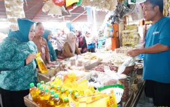 Pemkab Tubaba Gelar Pasar Murah dan Pantau Harga Sembako di Mulya Asri