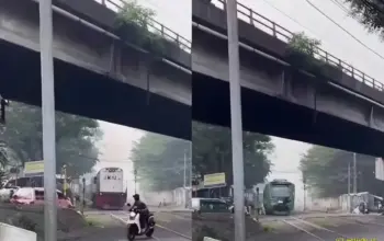 Tak Peduli Bahaya Pengendara Terobos Palang Kereta Cimindi Cimahi Jadi Perbincangan