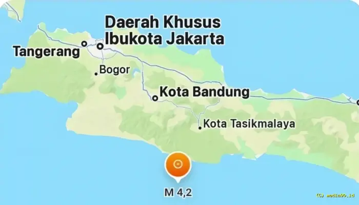 Gempa M4,2 Guncang Pangandaran, Getaran Terasa di Sejumlah Wilayah Jawa Barat