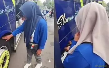 Viral Ritual Cium Ban Bus Demi Cegah Mabuk Perjalanan Netizen Khawatirkan Kesehatan