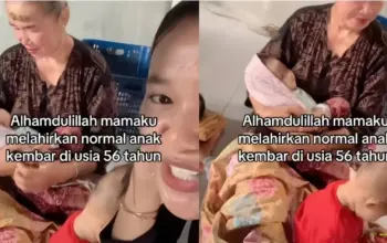 Viral di Medsos, Ibu Berusia 56 Tahun Melahirkan Anak Kembar dengan Normal