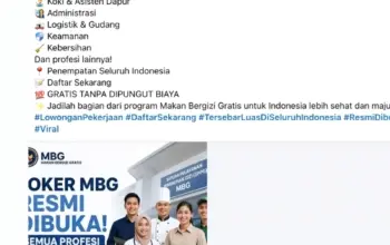 Awas Tertipu! Lowongan Kerja Program MBG 2026 di Facebook Diduga Mengarah ke Situs Mencurigakan 8 Awas Salah Klik! Lowongan Kerja Program MBG 2026 di Facebook Diduga Mengarah ke Situs Tidak Resmi