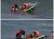 Dua Wisatawan Asal Malang Berhasil Diselamatkan Tim SAR Parangtritis Usai Alami Kecelakaan Laut