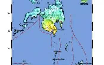 Gempa Magnitudo 5,7 Guncang Sulawesi Utara, Getaran Terasa Luas hingga Maluku–Gorontalo, BMKG Pastikan Tidak Berpotensi Tsunami 6 Gempa Magnitudo 5,7 di Sulawesi Utara Terasa Luas hingga Maluku–Gorontalo, BMKG Tegaskan Tak Berpotensi Tsunami