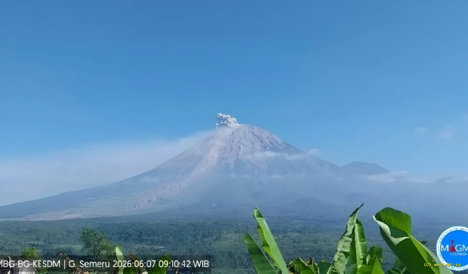Gunung Semeru Kembali Erupsi pada 7 Juni 2026, Abu Vulkanik Membumbung 400 Meter